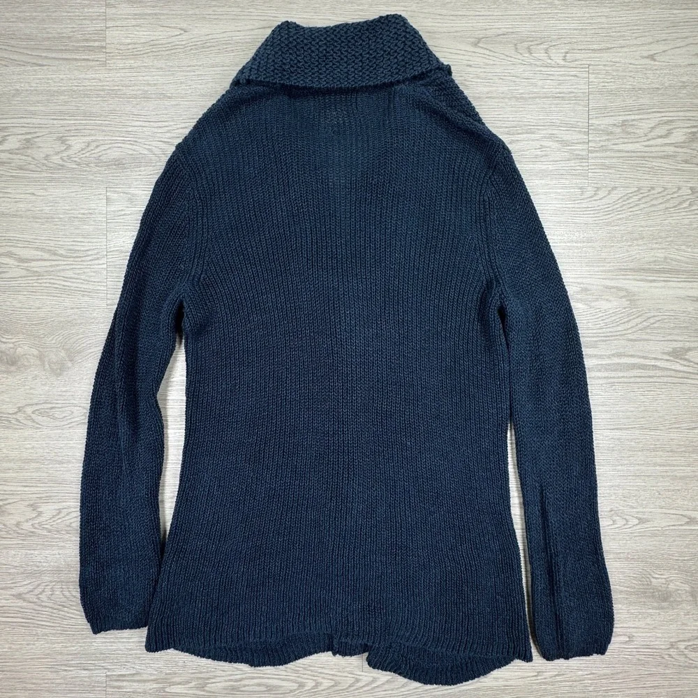 Denim & Supply Ralph Lauren Men's Cardigan Sweater Navy Blue Large Linen Blend